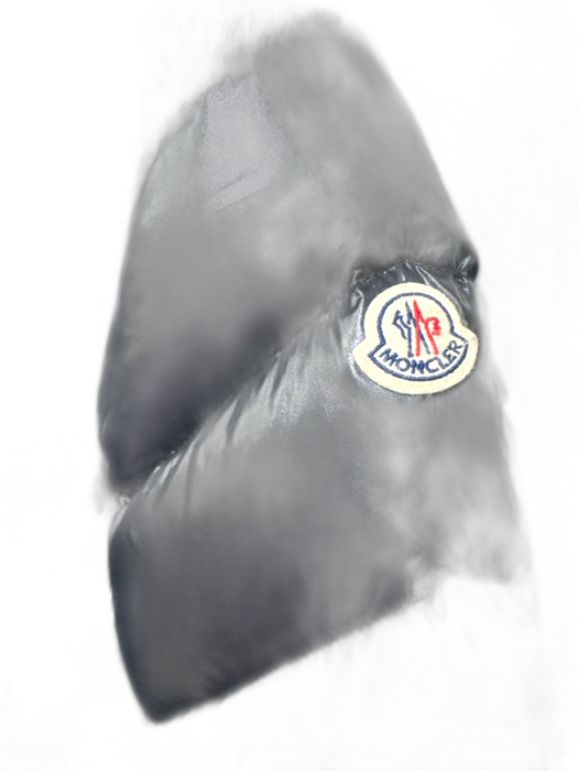 Moncler Size 4 Black Polyamide Quilted Zip Up Hood Full Length Coat Black / 4