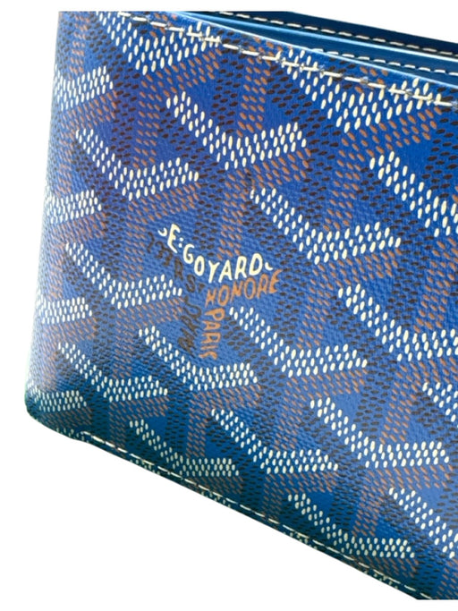 Goyard Box & Bag Inc. Blue Print Coated Canvas Monogram Bifold Wallet Blue Print