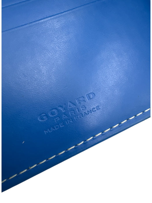 Goyard Box & Bag Inc. Blue Print Coated Canvas Monogram Bifold Wallet Blue Print