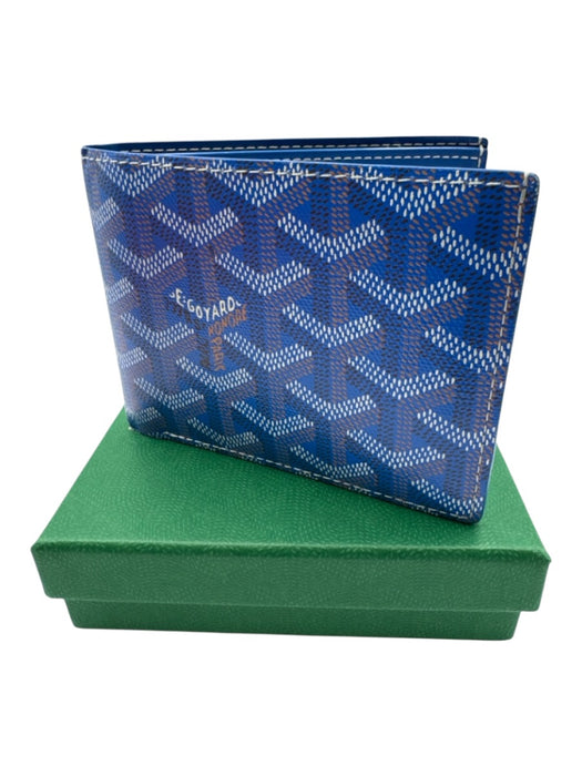 Goyard Box & Bag Inc. Blue Print Coated Canvas Monogram Bifold Wallet Blue Print