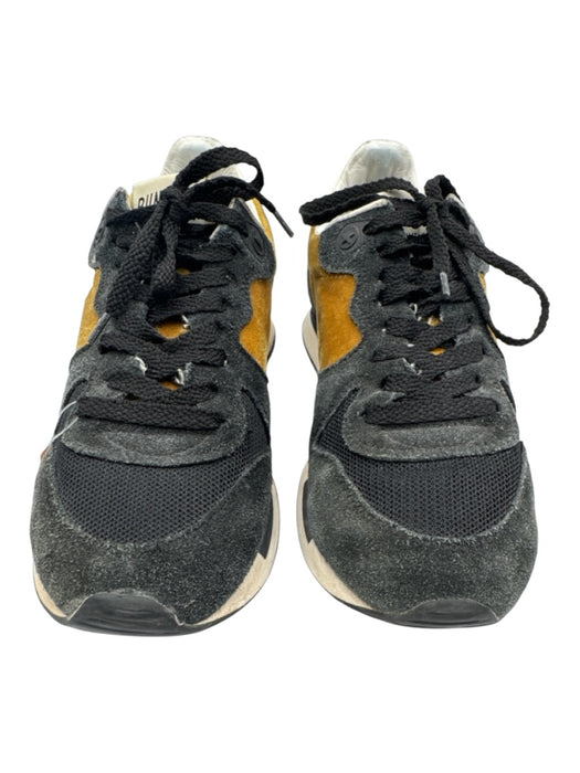 Golden Goose Shoe Size 36 Charcoal & Gold Suede Leather Star Running Sneakers Charcoal & Gold / 36