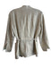 J Crew Size 4 Gold Linen Metallic Tie Front Blazer Jacket Gold / 4