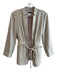 J Crew Size 4 Gold Linen Metallic Tie Front Blazer Jacket Gold / 4