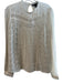 French Connection Size 4 Cream Viscose Round Neck Long Sleeve Pintucks Top Cream / 4