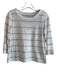 Eileen Fisher Size XS White & Black Linen Wide Round Neck 3/4 Sleeve Top White & Black / XS