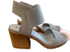 Sorel Shoe Size 8 Gray Leather open toe Ankle Strap Toe Strap Block heel Shoes Gray / 8