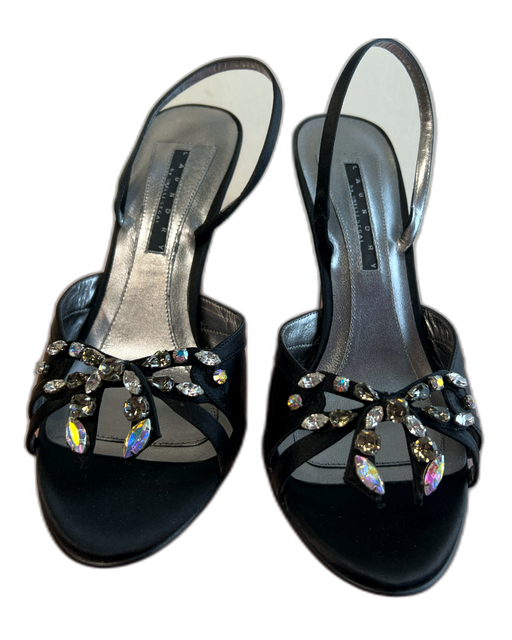 Laundry Shoe Size 8 Blond Fabric Open Almond Toe jewel detail Sling back Shoes Blond / 8