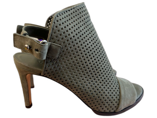 Vince Shoe Size 7.5 Green Gray Suede open toe Cut Out Detail Sling back Shoes Green Gray / 7.5