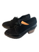 Kelsi Dagger Shoe Size 8 Black Suede & Patent Leather Lace Up Pointed Toe Shoes Black / 8