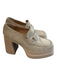 Free People Shoe Size 38 Beige Suede Square Toe Silver Hardware Platform Shoes Beige / 38