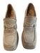 Free People Shoe Size 38 Beige Suede Square Toe Silver Hardware Platform Shoes Beige / 38