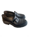 Gianni Versace Shoe Size Est 8.5 Black Leather Silver Hardware Almond Toe Shoes Black / Est 8.5