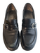 Gianni Versace Shoe Size Est 8.5 Black Leather Silver Hardware Almond Toe Shoes Black / Est 8.5