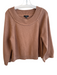 J Crew Size XXS Light Brown Cotton Wide Neck Long Sleeve Ribbed Accents Sweater Light Brown / XXS