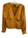 J Crew Size 2 Orange Polyester Deep V Neck Button Detail Long Sleeve Top Orange / 2