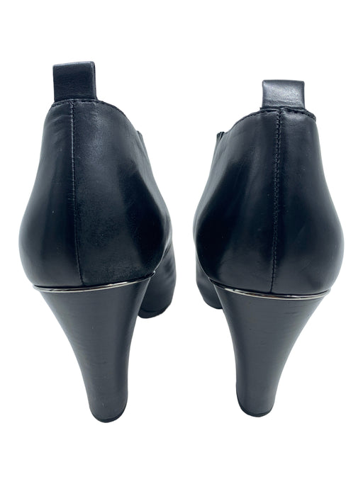 Michael Kors Shoe Size 38.5 Black Leather Pointed Toe Elastic Detail Booties Black / 38.5