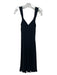 Moschino Cheap & Chic Size 4 Black Acetate Blend Sleeveless Surplice Midi Dress Black / 4