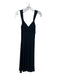 Moschino Cheap & Chic Size 4 Black Acetate Blend Sleeveless Surplice Midi Dress Black / 4