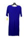 Diane Von Furstenberg Size S Royal Blue Viscose Blend Half Sleeve Midi Dress Royal Blue / S