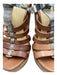 Jimmy Choo Shoe Size 36 brown, silver, gray Leather Caged Cork Python Wedges brown, silver, gray / 36