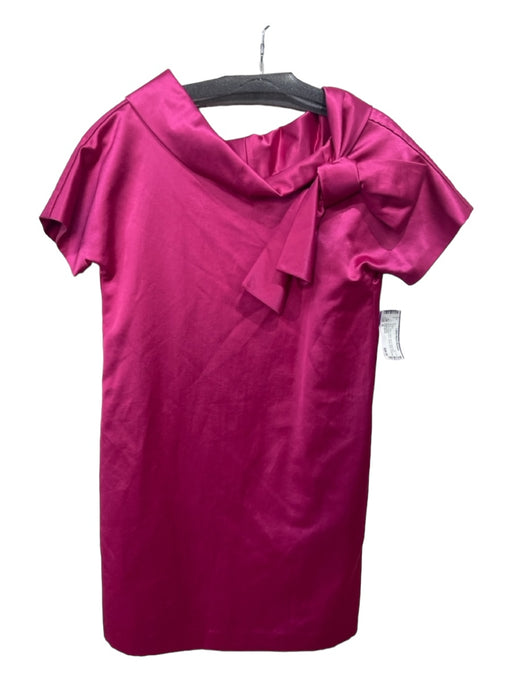 Kate Spade Size S Pink Cotton Blend Wide Neck Short Sleeve Bow Above Knee Dress Pink / S