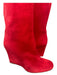 Christian Louboutin Shoe Size 38.5 Red Suede round toe Knee High Boots Red / 38.5