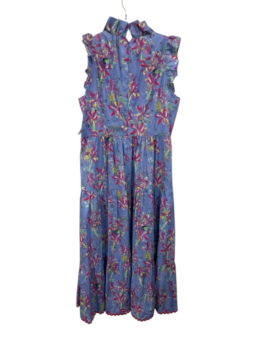 Sara Campbell Size S blue, pink, multi Cotton Sleeveless Floral Print Midi Dress blue, pink, multi / S