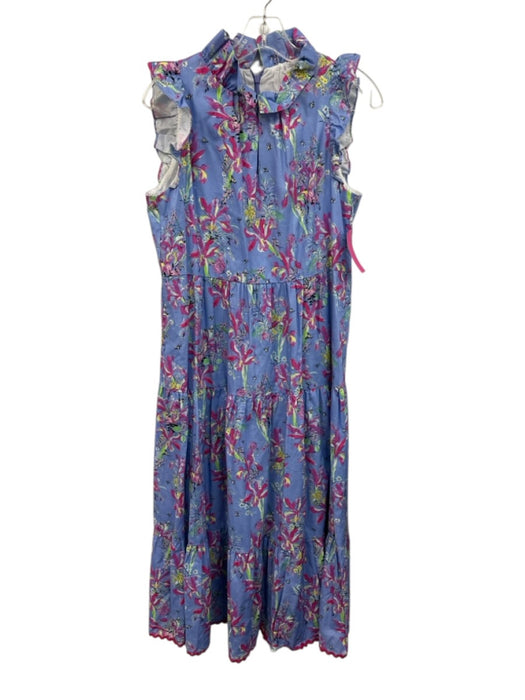 Sara Campbell Size S blue, pink, multi Cotton Sleeveless Floral Print Midi Dress blue, pink, multi / S