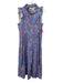 Sara Campbell Size S blue, pink, multi Cotton Sleeveless Floral Print Midi Dress blue, pink, multi / S