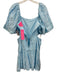 Lilly Pulitzer Size 6 Light blue & white Linen Short Puff Sleeve Cut Outs Dress Light blue & white / 6
