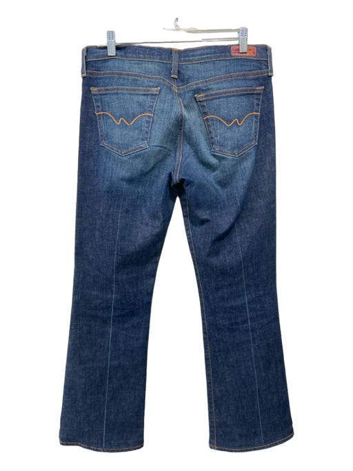 AG Size 32 Dark Wash Cotton Denim Low Rise Bootcut Contrast Stitching Jeans Dark Wash / 32