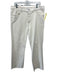 Mango Size 14 Cream White Missing Fabric Tag Denim Raw Hem Slight Flare Jeans Cream White / 14