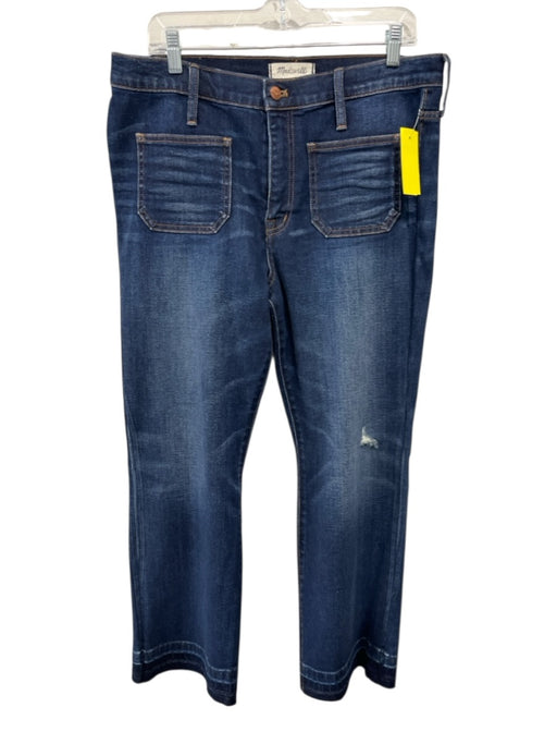 Madewell Size 32 Dark Wash Cotton Blend Denim Patch Pocket Demi Boot Jeans Dark Wash / 32