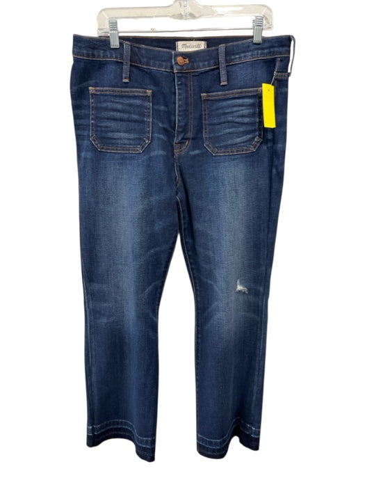 Madewell Size 32 Dark Wash Cotton Blend Denim Patch Pocket Demi Boot Jeans Dark Wash / 32