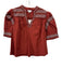 A Loves A Size L Clay Red Cotton Short Puff Sleeve Embroidered Detail V Neck Top Clay Red / L