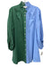 CROSBY by Mollie Burch Size L Green & Blue Cotton Blend Color Block Dress Green & Blue / L