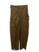 Zara Srpls Size XS Green Brown Cotton High Rise Cargo Pockets Wide Leg Pants Green Brown / XS