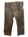 Really Wild Size 12 / L Tan Brown Leather Vintage Wash Cropped Pants Tan Brown / 12 / L