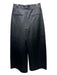 Khaite Size M Black Cotton & Viscose Satin Wide Leg Zip & Hook Palazzo Pants Black / M