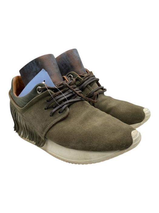 Esseutesse Shoe Size 38 Olive Green & Brown Leather Fringe Leather Cord Sneakers Olive Green & Brown / 38