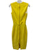Victoria Beckham Size 4 Yellow Back Zip V Neck Waist Band Sleeveless Dress Yellow / 4