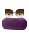 Gucci Gold & Brown Metal Butterfly Gradient Lens Oversize Sunglasses Gold & Brown