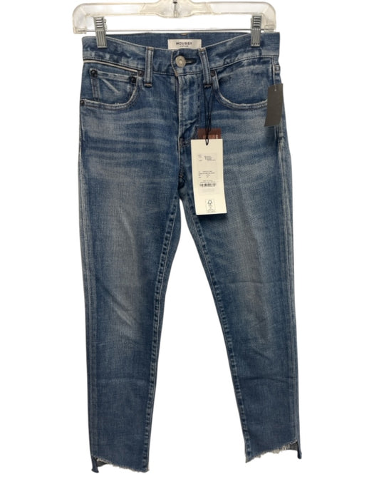 Moussy Vintage Size 25 Light & Medium Wash Cotton Mid Rise Zip Fly Slim Jeans Light & Medium Wash / 25