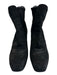 Miu Miu Shoe Size 37.5 Black Leather Platform Back Zip Block High Heel Booties Black / 37.5