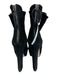 Miu Miu Shoe Size 37.5 Black Leather Platform Back Zip Block High Heel Booties Black / 37.5