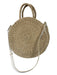 Clare V Beige Raffa Woven Circle Crossbody hand bag Bag Beige