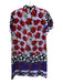 Alice + Olivia Size S Purple, Red, Green Cupro Mixed Floral Button Down Dress Purple, Red, Green / S
