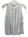 Rebecca Taylor Size 0 White Cotton Lace Trim Button Down Sleeveless Top White / 0