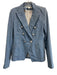Veronica Beard Size 6 Light Wash Cotton Denim Double Breast Patch Pockets Jacket Light Wash / 6
