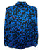 Equipment Femme Size XS Black, Blue, Red Polyester Long Sleeve Floral Collar Top Black, Blue, Red / XS